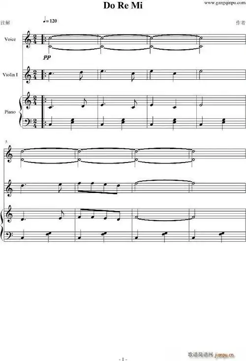 doremi五线谱音乐之声