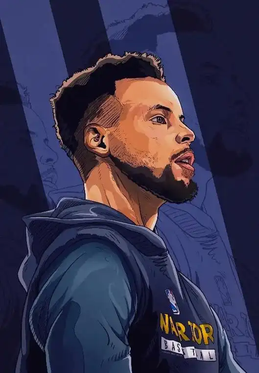 nba球星高清手绘手机壁纸海报.库里詹姆斯科比欧文东契奇保罗 - 抖音