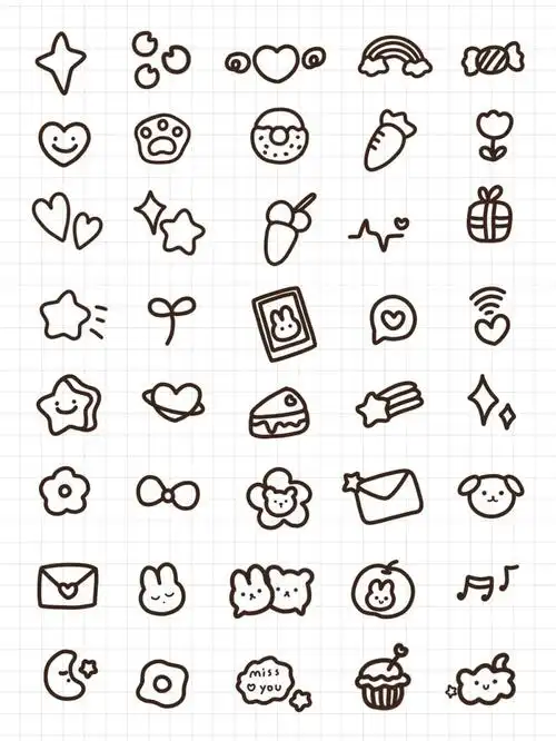 手帐素材|万能可爱的手帐小图标🐰💕