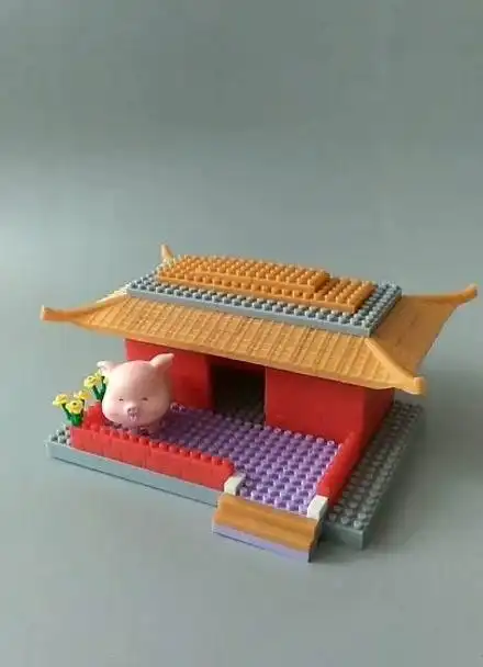 兼容乐高小颗粒积木玩具拼装之—小房子