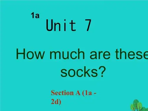 【学海风暴】2016七年级英语上册 unit 7 how much