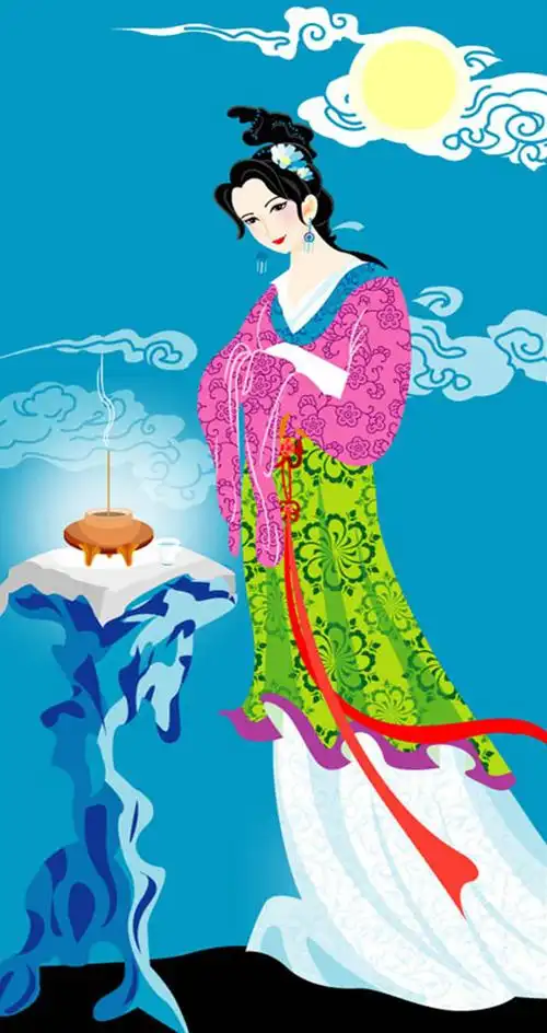 中秋节嫦娥奔月唯美图片,高清图片,手机锁屏桌面-壁纸族