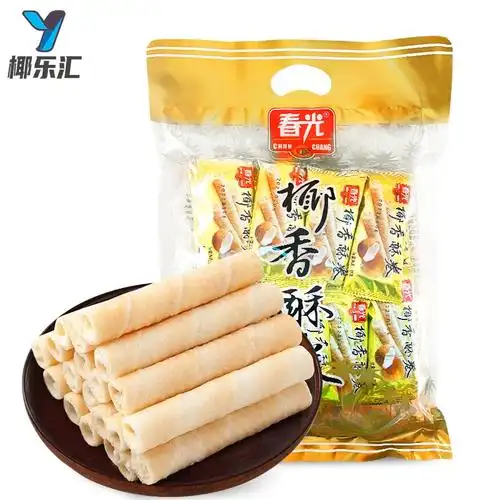 春光椰香酥卷350克薄脆蛋卷零食海南特产