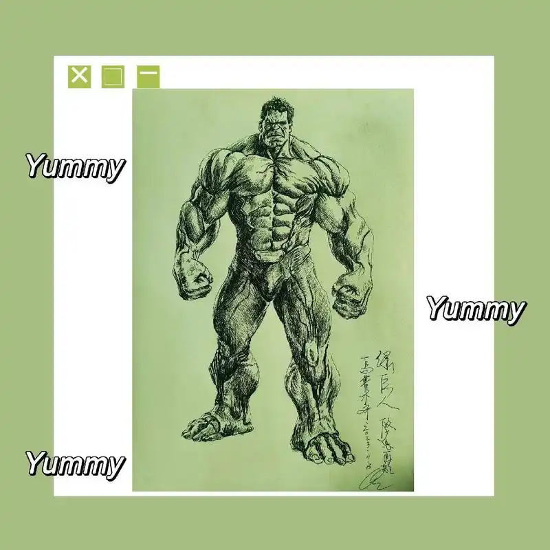 绿巨人#想画就画 #只管努力其他交给天意 #每日一画 - 抖音