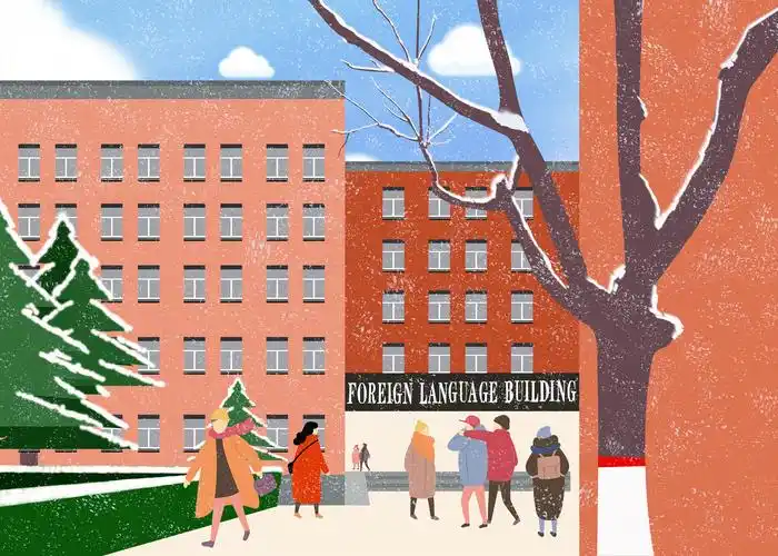 我的大学印象系列插画