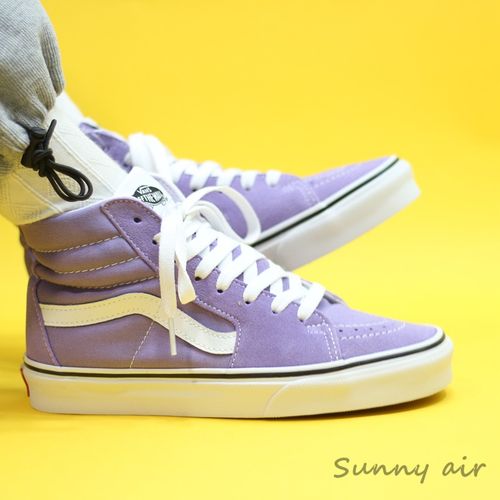sunny现货vans高帮sk8hi香芋紫高帮休闲女鞋板鞋vn0a32qg9gd