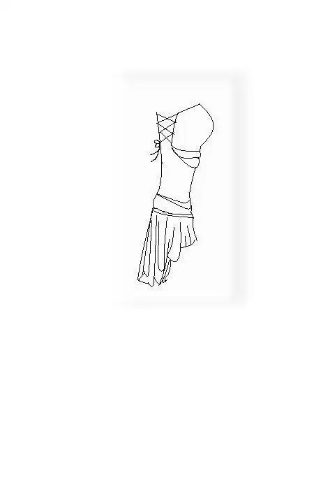 单人拉丁舞女孩简笔画