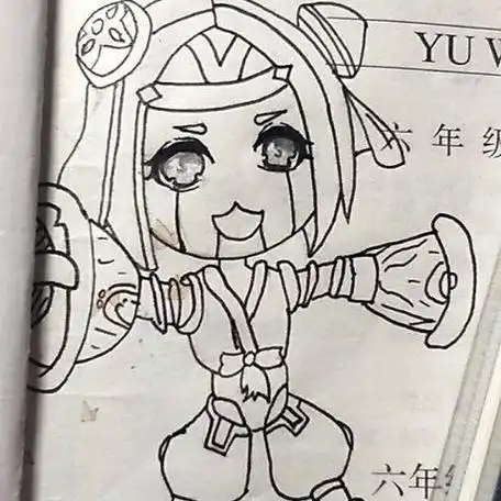 人李白也太糊弄了吧王者荣耀简笔画教程鲁班简笔画q版王者荣耀英雄