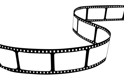 黑白电影胶片简约边框图片