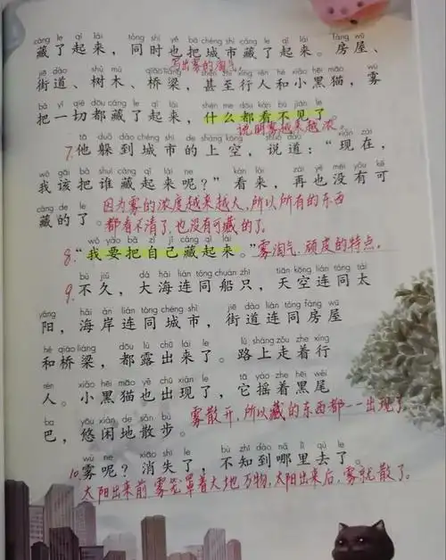 二年级语文上册第十九课雾在哪里课文笔记辅导孩子的好帮手