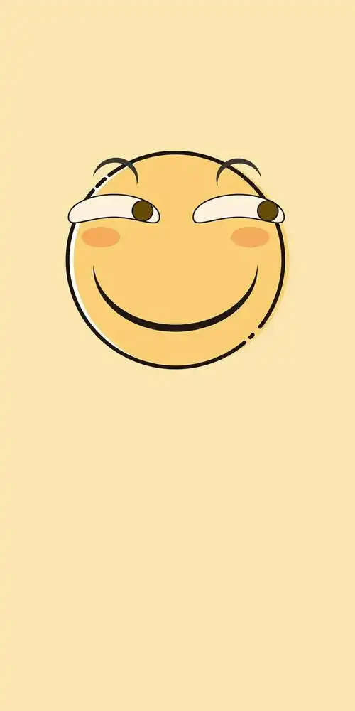 滑稽壁纸大黄脸斜眼笑emjoy