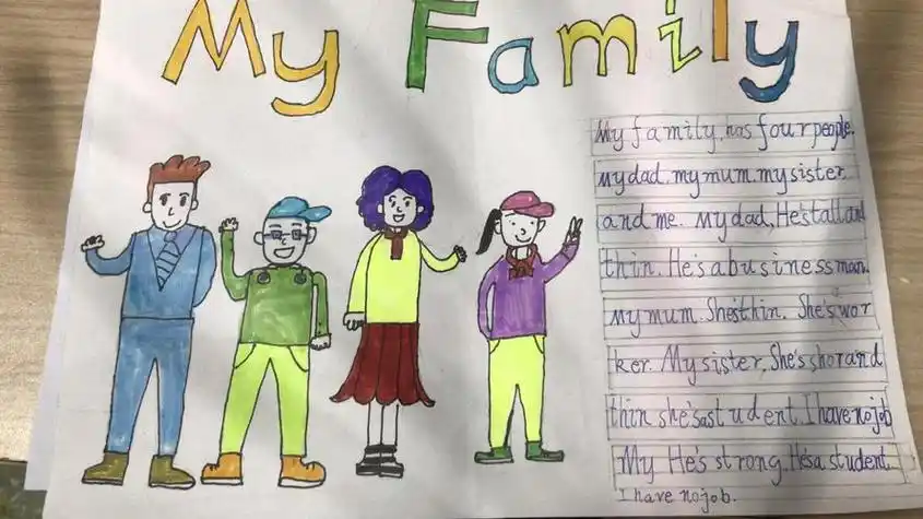 myfamily手抄报简单又漂亮 手抄报图片