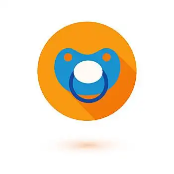 奶嘴,象征,现代,设计,影子,圆,矢量