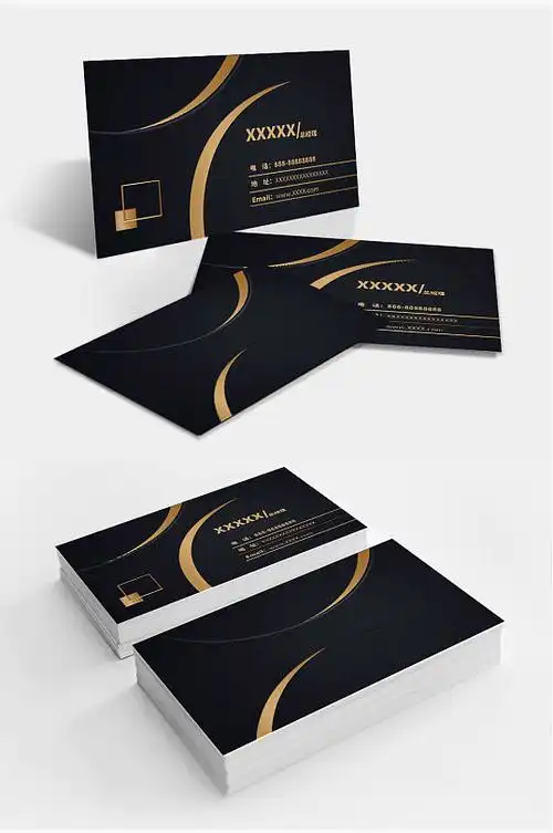 黑色烫金名片图片-黑色烫金名片设计素材-黑色烫金名片模板下载