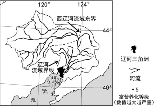 第29题图 (1)描述西辽河流域地势特征,并给出判断
