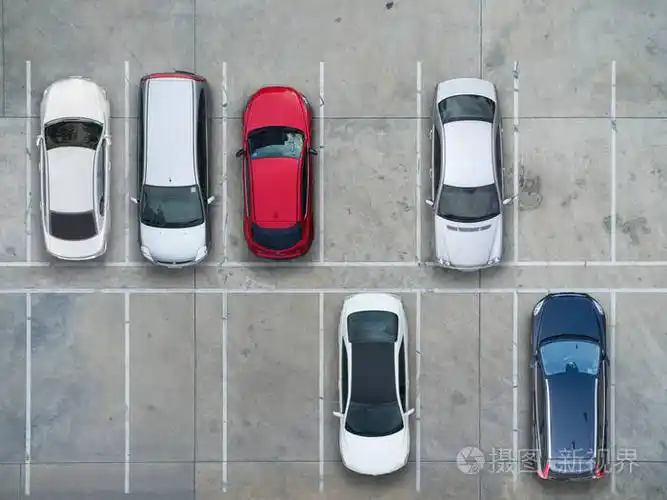 空的停车场,鸟瞰图