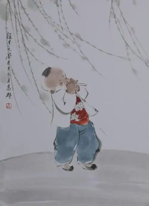 问道童子,悠悠天钧——著名画家高群婴童画作品欣赏