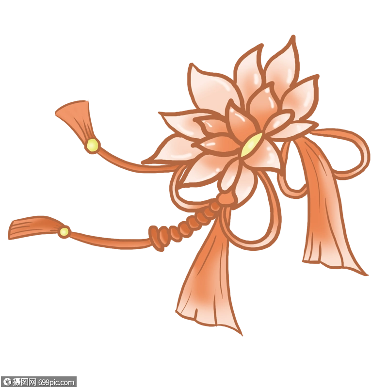 手绘古风物件发饰配饰