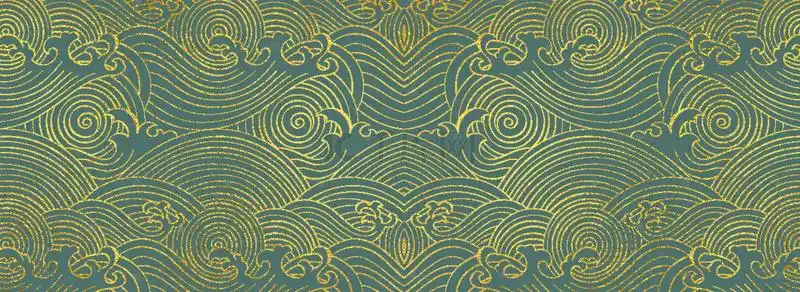 绿色复古中式烫金风底纹背景