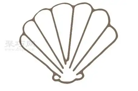 一步一步教你画扇贝简笔画