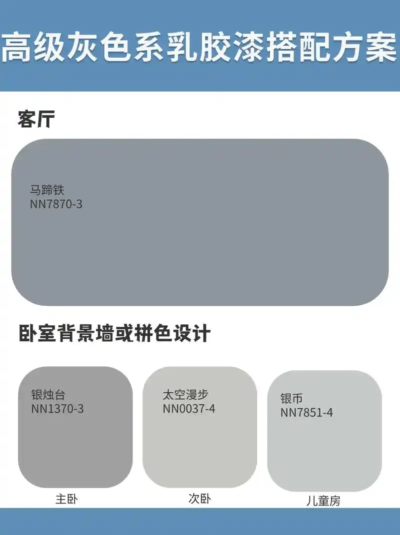 马蹄铁乳胶漆全屋配色方案.