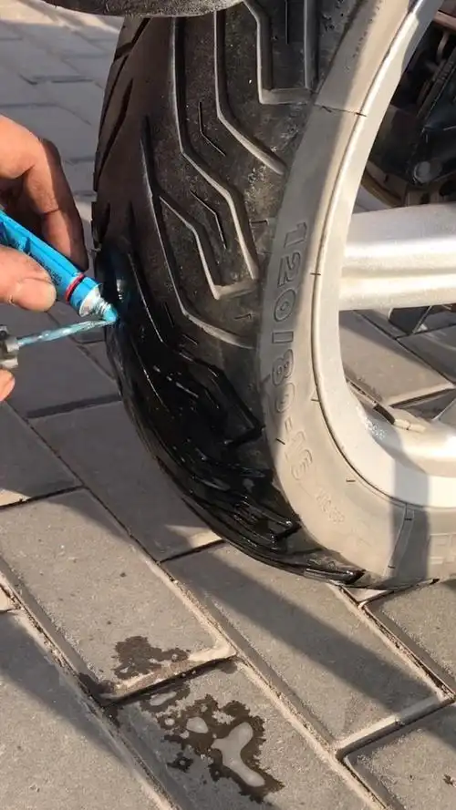 摩托车电动车真空胎急克补胎方法微创硫化专利补胎快速补胎,胶条外补