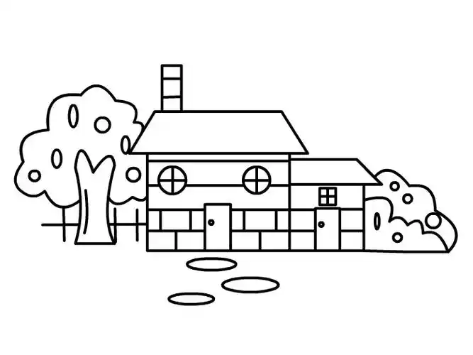 庭院怎么画 庭院简笔画 简单的庭院怎么画-养娃家