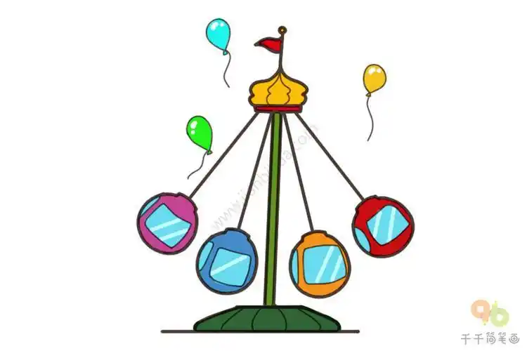 儿童游乐园简笔画图片手抄报 童话乐园手抄报游乐场简笔画的手抄报 手