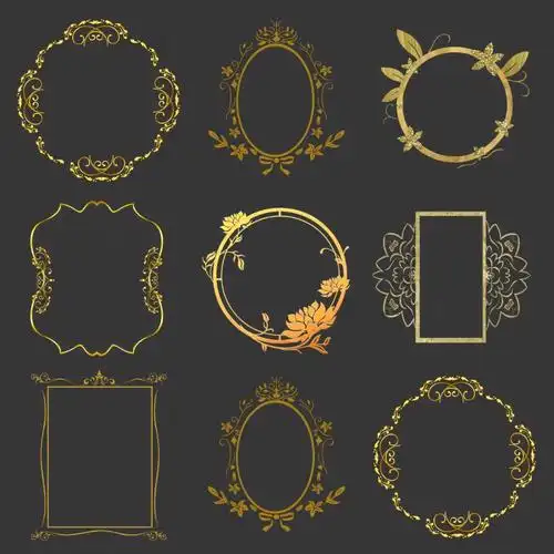 7415可以码住这一期分享的素材,7415金属边框配上精致的花纹