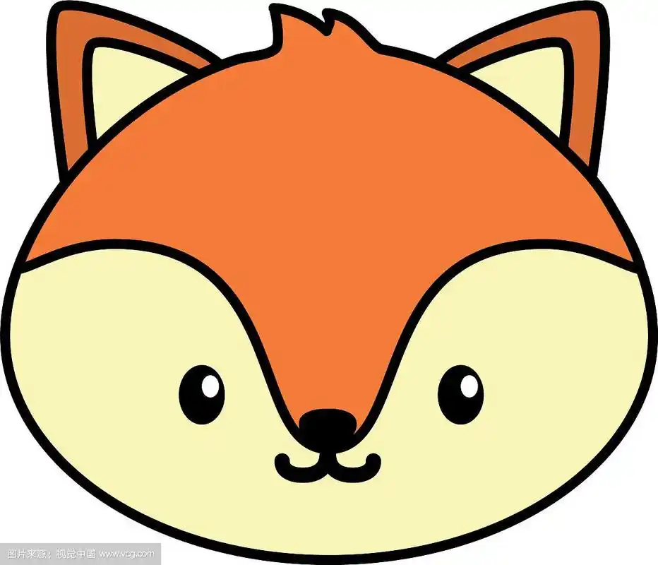 可爱的小狐狸头的角色