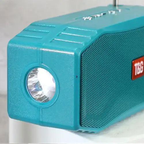 亚马逊户外插卡无线蓝牙tws播报音箱太阳能充电fm收音机带手电筒