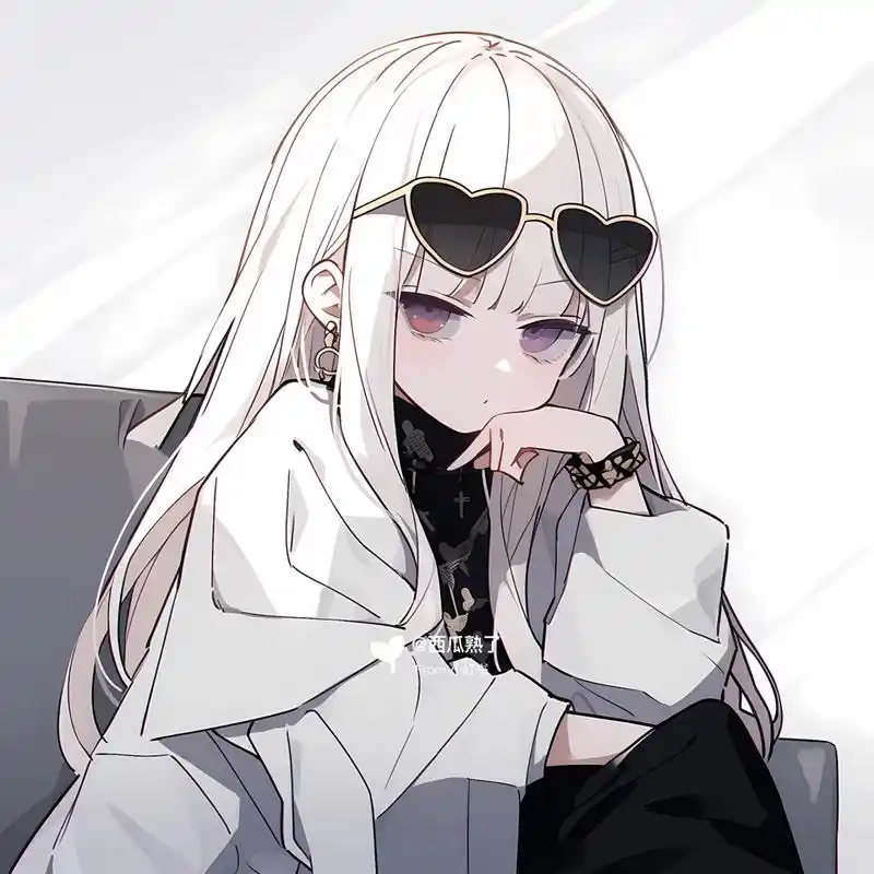 酷酷头像‖墨镜一戴,谁都不爱 #ai绘画# #女生头像# #头像# #动漫女头