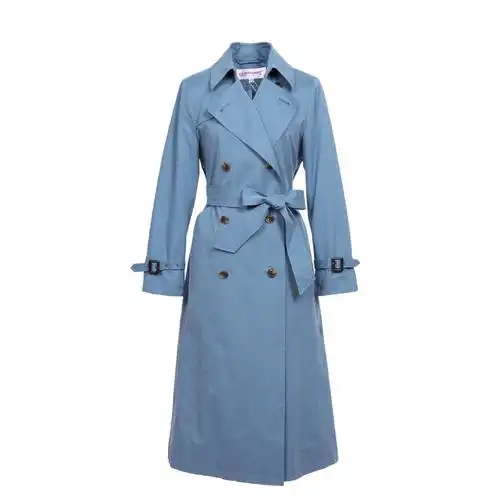 美尔雅女装中长双排风衣系带经典英伦风上衣外套风衣