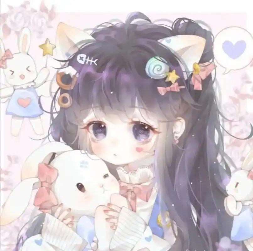 可爱头像女卡通呆萌 #四个闺蜜头像  - 抖音