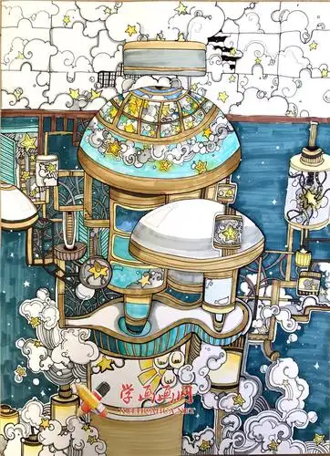 一等奖获奖科幻画星光发电机