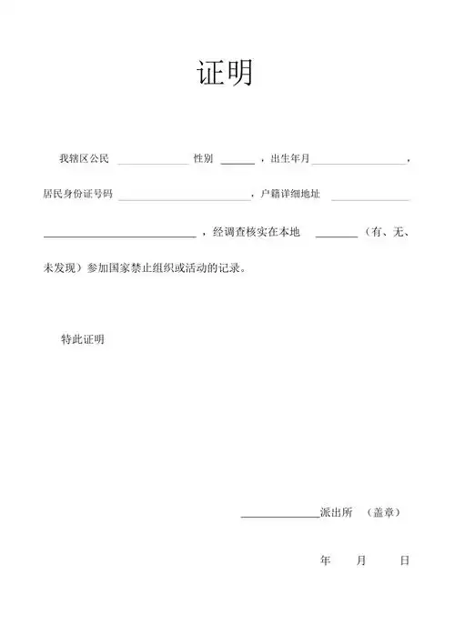 无犯罪记录证明docx