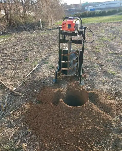 植树挖坑机的挖树坑机农户常用的钻坑利器
