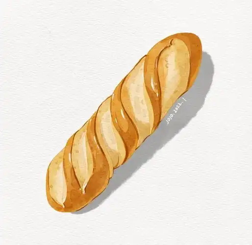 ipad水彩画教程:法棍面包的绘制