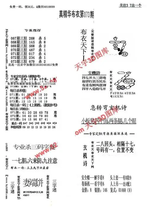福彩3d精华布衣1
