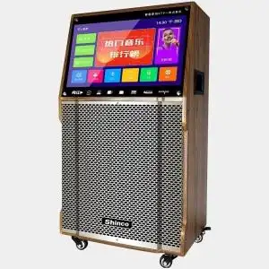显示屏幕超大屏拉杆移动ktv点歌家用视频音响自带声卡一体机户外直播