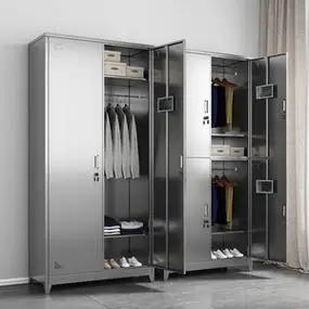 定做304不锈钢更衣柜员工2门4门6门储物柜子鞋柜餐具柜碗柜带站脚