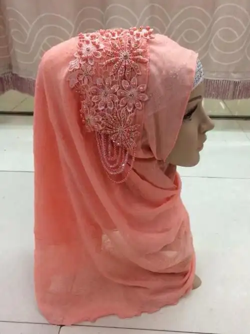 muslim新款穆斯林手工头巾雪纺围巾丝巾回族盖头中东伊斯兰头套