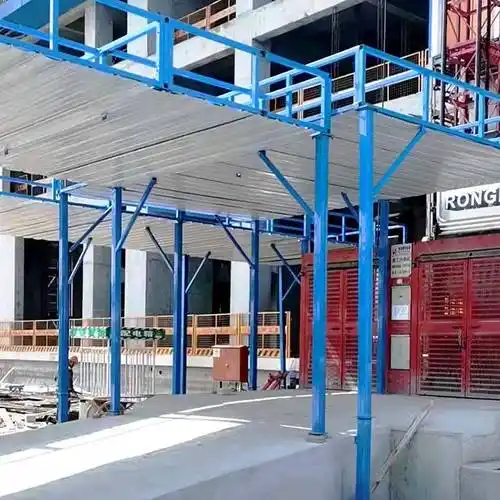 安全通道组装式人货电梯防护棚钢筋加工棚厂家