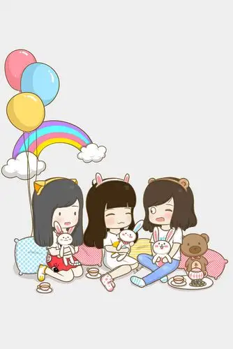 姐妹|插画|新锐潮流插画|小希与阿树 - 原创作品 - 站酷 (zcool)