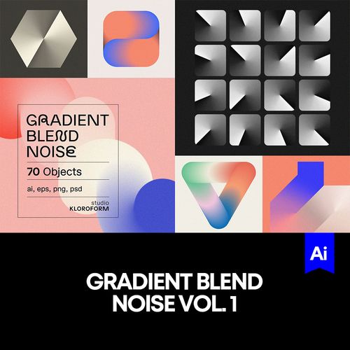 70款现代时尚艺术抽象创意潮流渐变几何图形海报背景ai设计素材