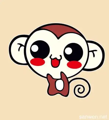 可爱简笔画猴子头像图片大全