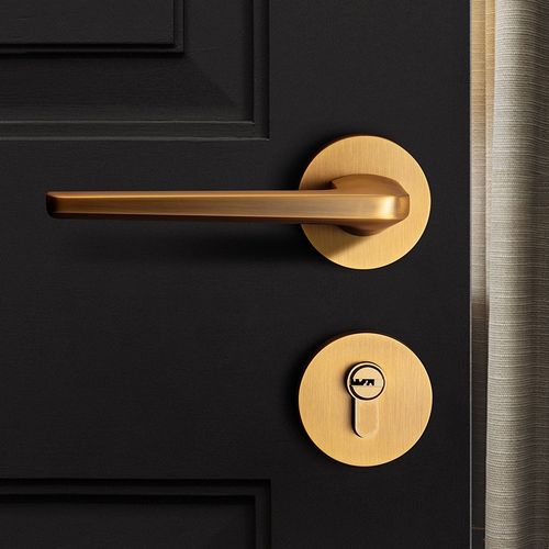 0成交174把相似帕戈黑色北欧门把手简约室内机械门锁卧室书房办公室