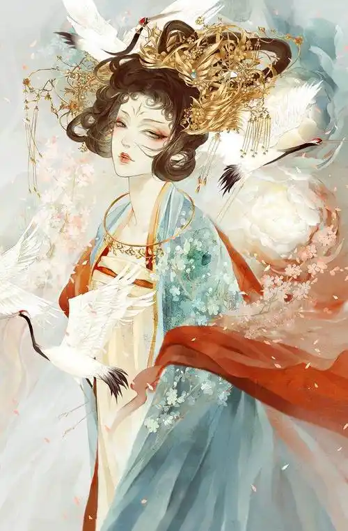 古风水彩画古风水彩画人物简单