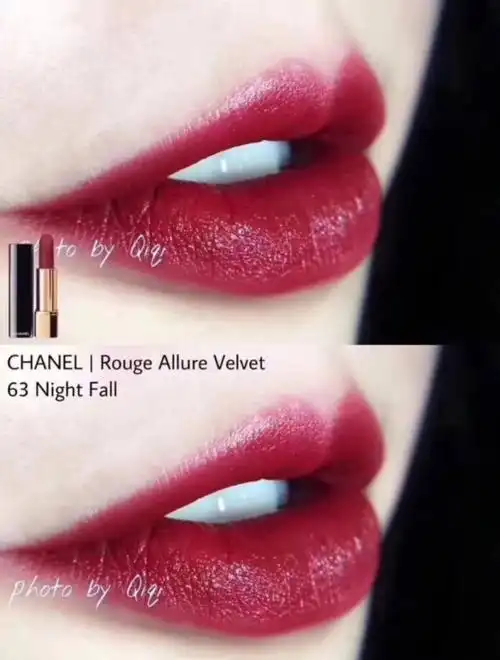 试色|chanel 63#深红棕色,秋冬必备色之一,有酒红