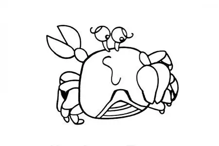 简笔画图片卡通螃蟹